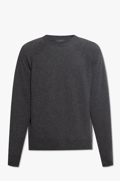 Shop Versace Grey Cashmere Sweater In New