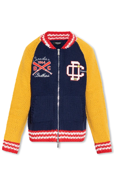 Shop Dsquared2 Multicolour Wool Cardigan In New