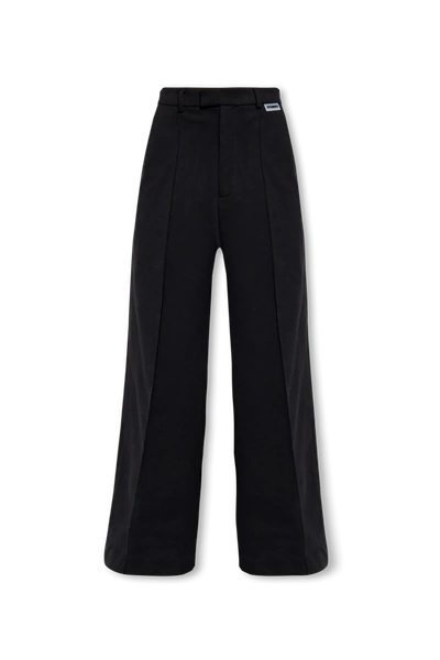 Shop Vetements Black Trousers With Wide Legs In New