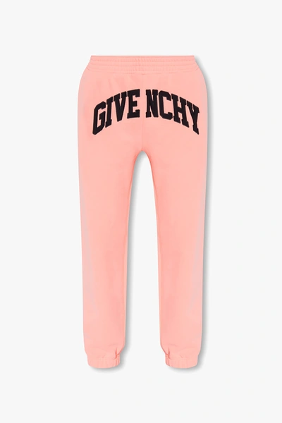 Shop Givenchy Pink Sweatpants With Logo In New
