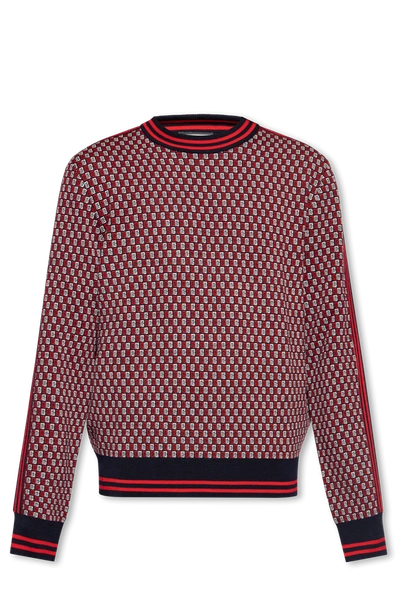 Balmain Sweater In Wool With Jacquard Pattern In New