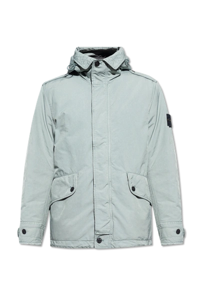 Shop Stone Island Green Down Jacket In New