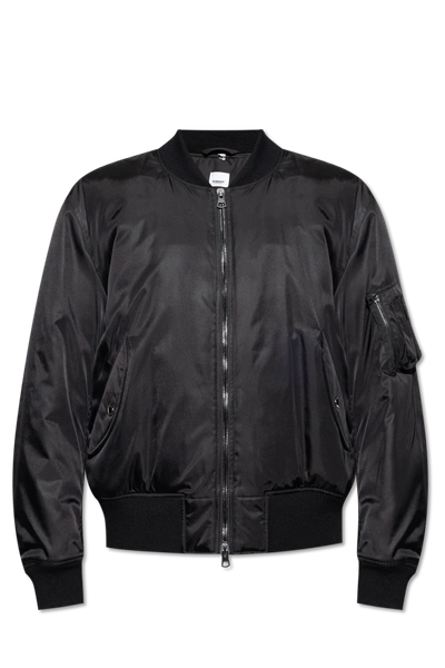 Shop Burberry Black ‘graves' Bomber Jacket In New
