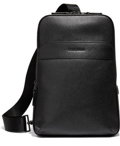 Shop Cole Haan Triboro Small Leather Sling Bag In Black