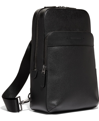 Shop Cole Haan Triboro Small Leather Sling Bag In Black