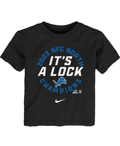 Shop Nike Toddler Boys And Girls  Black Detroit Lions 2023 Nfc North Division Champions Locker Room Trophy