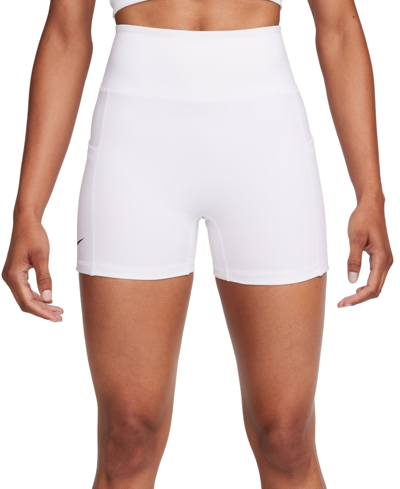 Shop Nike Women's Advantage Dri-fit Tennis Shorts In White,black