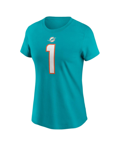 Nike Women's Tua Tagovailoa Aqua Miami Dolphins Name Number T-shirt In Aqua