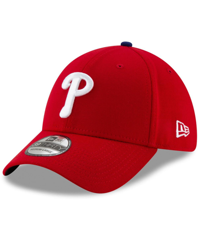 Shop New Era Men's Red Philadelphia Phillies Game Team Classic 39thirty Flex Hat