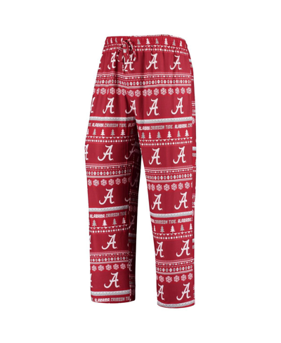 Shop Concepts Sport Men's  Crimson Alabama Crimson Tide Ugly Sweater Knit Long Sleeve Top And Pant Set