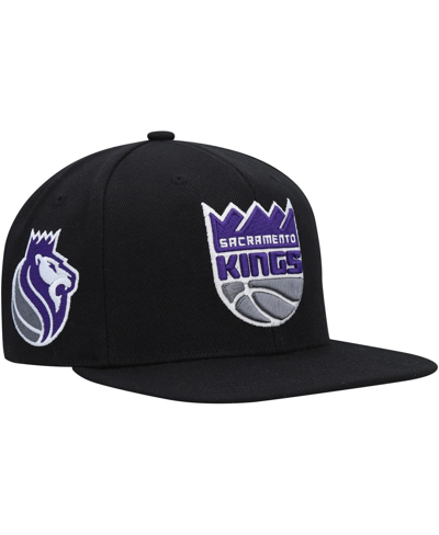 Mitchell & Ness Men's  Black Sacramento Kings Side Core 2.0 Snapback Hat In Black