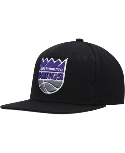 Mitchell & Ness Men's  Black Sacramento Kings Side Core 2.0 Snapback Hat In Black