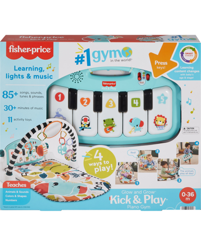 Fisher Price Glow And Grow Kick Play Piano Gym Baby Playmat With Musical Learning Toy In Multicolor