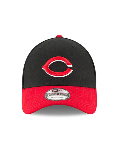 Shop New Era Men's  Black Cincinnati Reds Team League 9forty Adjustable Hat