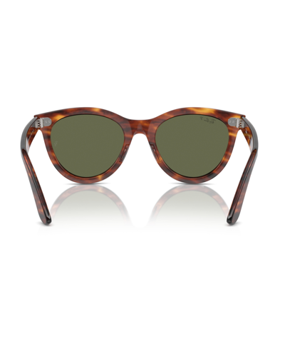 Ray Ban Unisex Wayfarer Way Polarized Sunglasses, Rb2241 In Striped Havana