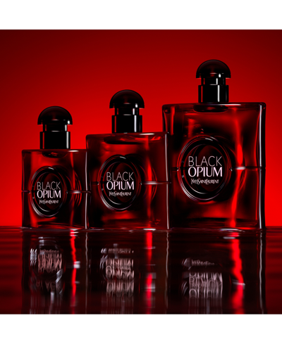 Shop Saint Laurent Black Opium Eau De Parfum Over Red, 1 Oz. In No Color
