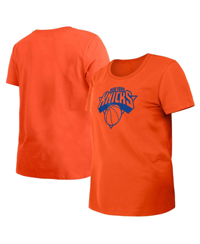 Shop New Era Women's  Orange New York Knicks 2023/24 City Edition T-shirt