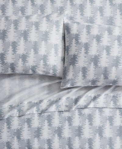Shop Tahari Home Tree 100% Cotton Flannel 4-pc. Sheet Set, Queen In Gray