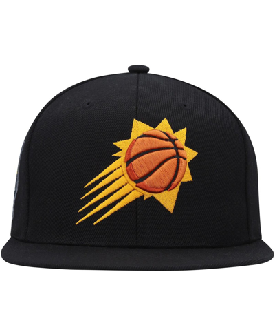 Mitchell & Ness Men's  Black Phoenix Suns Side Core 2.0 Snapback Hat In Black