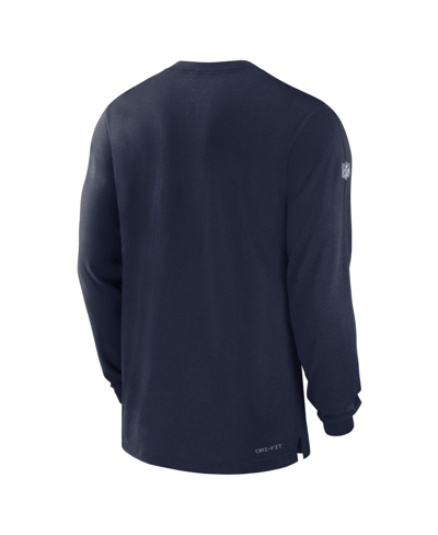 Shop Nike Men's  Navy Denver Broncos 2023 Sideline Performance Long Sleeve T-shirt