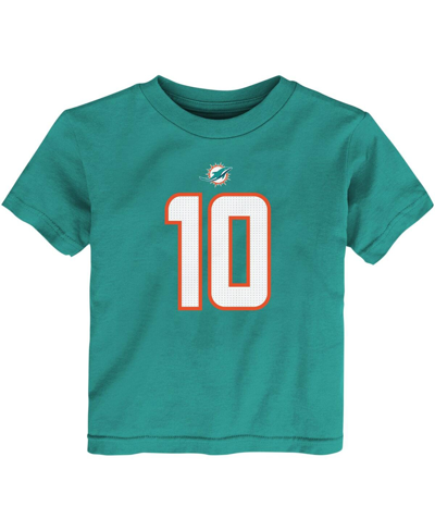 Nike Toddler Boys And Girls  Tyreek Hill Aqua Miami Dolphins Player Name And Number T-shirt In Aqua