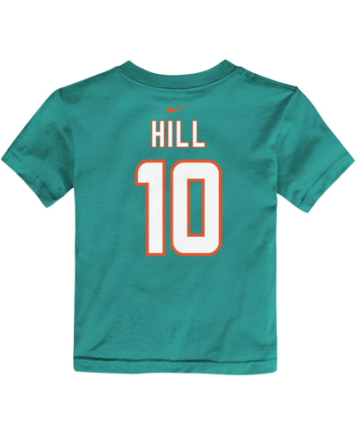Shop Nike Toddler Boys And Girls  Tyreek Hill Aqua Miami Dolphins Player Name And Number T-shirt