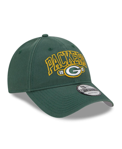 Shop New Era Men's  Green Green Bay Packers Outline 9forty Snapback Hat