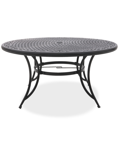 Agio Wythburn Mix And Match 60" Round Cast Aluminum Outdoor Dining Table In Bronze Finish