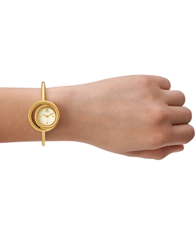 Shop Tory Burch Women's The Miller Gold-tone Stainless Steel Bangle Bracelet Watch 25mm