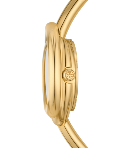 Shop Tory Burch Women's The Miller Gold-tone Stainless Steel Bangle Bracelet Watch 25mm