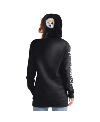 G-iii 4her By Carl Banks Women's  Black Pittsburgh Steelers Extra Inning Pullover Hoodie In Black