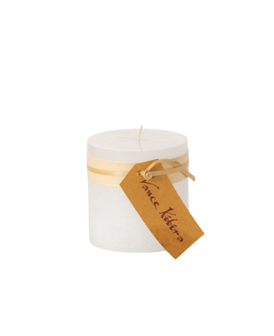 Shop Vance Kitira 4.25" Timber Pillar Candle In White