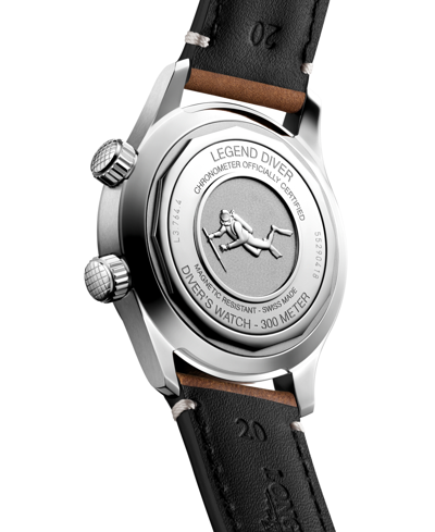Shop Longines Men's Swiss Automatic Legend Diver Brown Leather Strap Watch 39mm In No Color
