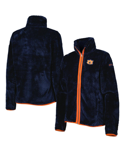 Columbia Navy Auburn Tigers Fireside Ii Sherpa Full-zip Jacket In Navy
