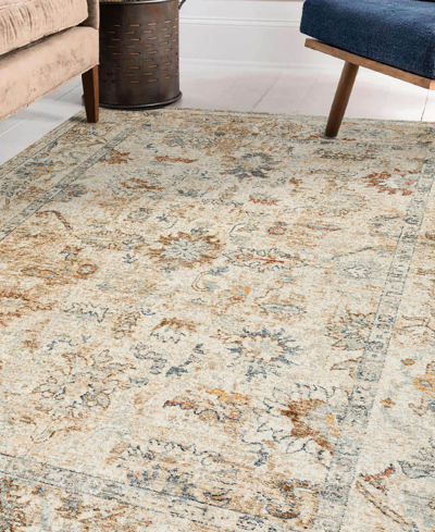 D Style Bergama Be4 1'8" X 2'6" Area Rug In Ivory