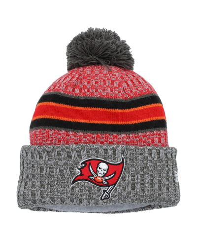 New Era Gray Tampa Bay Buccaneers 2023 Sideline Sport Cuffed Pom Knit Hat In Gray