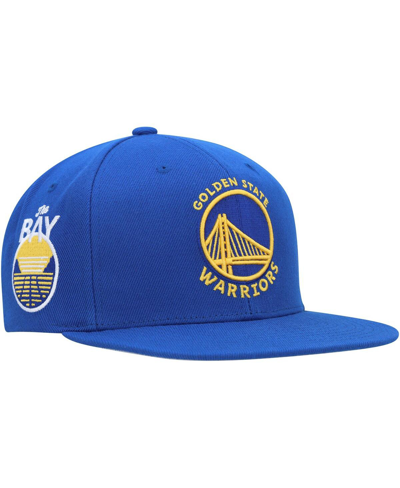 Mitchell & Ness Men's  Royal Golden State Warriors Side Core 2.0 Snapback Hat In Royal