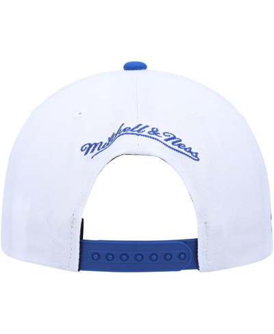 Mitchell & Ness Men's  White, Royal Golden State Warriors Side Core 2.0 Snapback Hat In White,royal