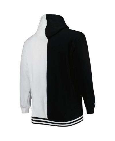 Mitchell & Ness Men's  Black, White Orlando Magic Hardwood Classics Split Pullover Hoodie In Black,white