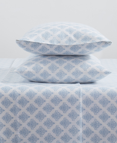 Shop Tahari Home Alexa 100% Cotton Flannel 4-pc. Sheet Set, King In Blue