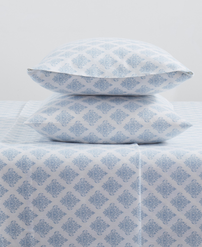 Tahari Home Alexa 100% Cotton Flannel 4-pc. Sheet Set, King In Blue