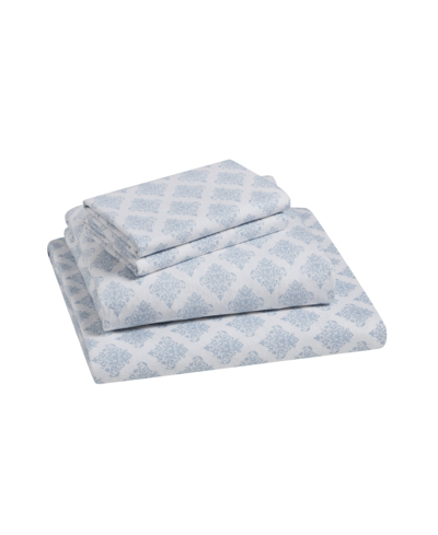 Shop Tahari Home Alexa 100% Cotton Flannel 4-pc. Sheet Set, King In Blue