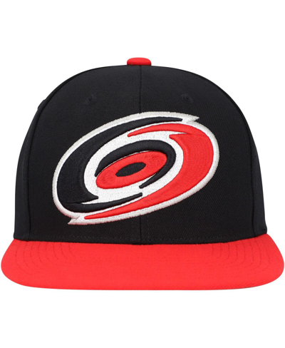 Mitchell & Ness Men's  Black Carolina Hurricanes Core Team Ground 2.0 Snapback Hat In Black