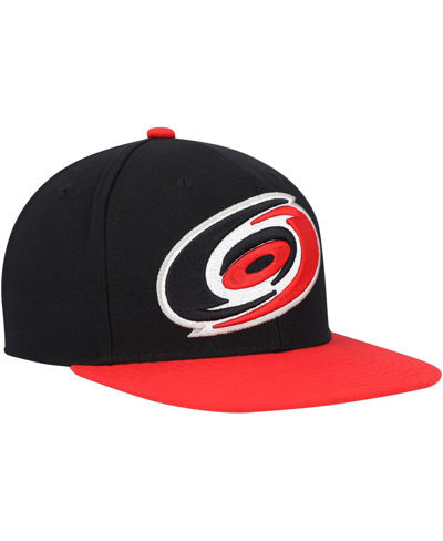 Mitchell & Ness Men's  Black Carolina Hurricanes Core Team Ground 2.0 Snapback Hat In Black