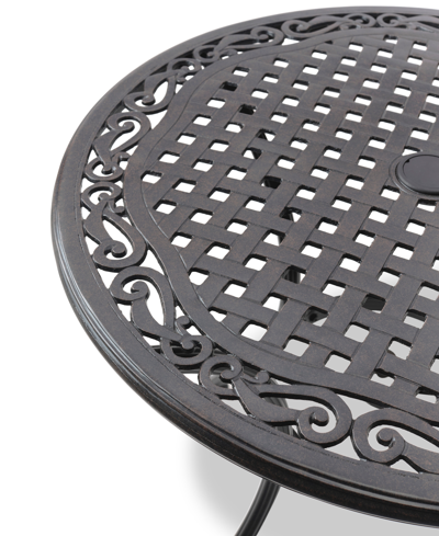 Agio Wythburn Mix And Match 32" Round Cast Aluminum Outdoor Bistro Table In Bronze Finish
