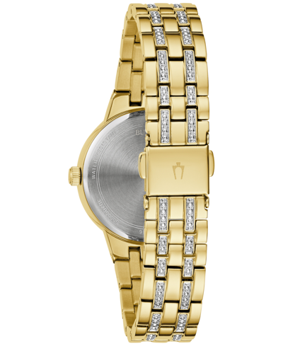 Shop Bulova Women's Phantom Gold-tone Stainless Steel Bracelet Watch 33mm