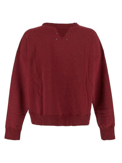 Shop Maison Margiela Cotton Sweatshirt In Red