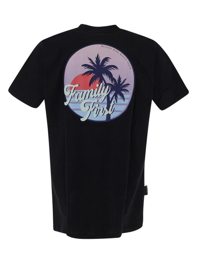 Shop Family First Cotton T-shirt In Black