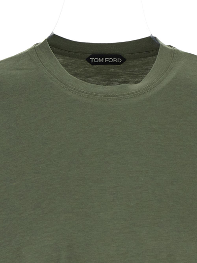 Shop Tom Ford Crewneck T-shirt In Green