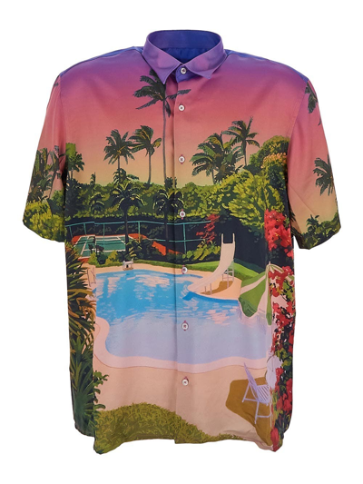 Shop Family First Sunset Shirt In Multicolor